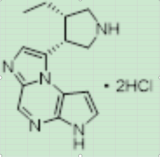 8-((3R,4S)-4-乙基吡咯烷-3-基)-3H-咪唑并[1,2-A]吡咯并[2,3-E]吡嗪二鹽酸鹽,8-[(3R,4S)-4-ethyl-3-pyrrolidinyl]-3H-Imidazo[1,2-a]pyrrolo[2,3-e]pyrazine hydrochloride (1:2)