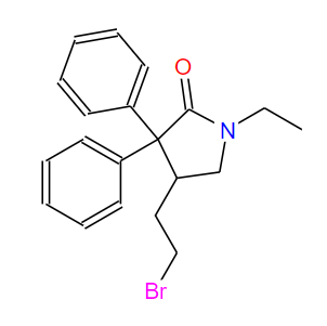 1-乙基-4-（2-溴乙基）-3，3二苯基吡咯烷-2-酮,4-(2-bromo-ethyl)-1-ethyl-3,3-diphenyl-pyrrolidin-2-one