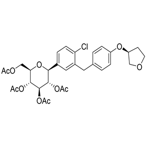 (1S)-1,5-脫水-2,3,4,6-四-O-乙?；?1-C-[4-氯-3-[[4-[[(3S)-四氫呋喃-3-基]氧基]苯基]甲基]苯基]-D-葡萄糖醇