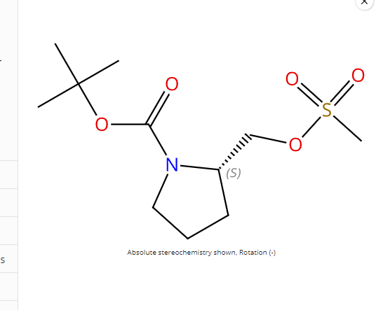 (S)-2-(((甲基磺?；?氧基)甲基)吡咯烷-1-羧酸叔丁酯,tert-Butyl (S)-2-(((methylsulfonyl)oxy)methyl)pyrrolidine-1-carboxylate