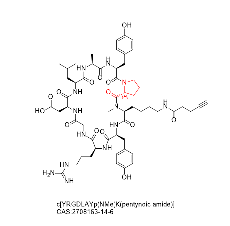 c[YRGDLAYp(NMe)K(pentynoic amide)],c[YRGDLAYp(NMe)K(pentynoic amide)]