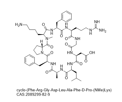 cyclo-(Phe-Arg-Gly-Asp-Leu-Ala-Phe-D-Pro-(NMe)Lys),cyclo-(Phe-Arg-Gly-Asp-Leu-Ala-Phe-D-Pro-(NMe)Lys)