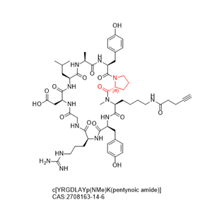 c[YRGDLAYp(NMe)K(pentynoic amide)]