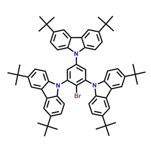 2387670-60-0；9,9'，9'-（2-溴苯-1,3,5-三酰基）三（3,6-二叔丁基-9H-咔唑）