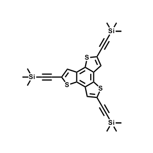 2,5,8-tris((trimethylsilyl)ethynyl)benzo[1,2-b:3,4-b':5,6-b'']trithiophene