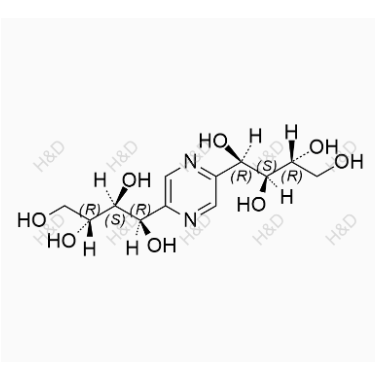 硫酸氨基葡萄糖雜質(zhì)B,(1R,1'R,2S,2'S,3R,3'R)-1,1'-(pyrazine-2,5-diyl)bis(butane-1,2,3,4-tetraol)