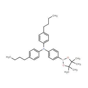 4-丁基-N-(4-丁基苯基)-N-(4-(4,4,5,5-四甲基-1,3,2-二氧硼雜環(huán)戊烷-2-基)苯基)苯胺,4-Butyl-N-(4-butylphenyl)-N-(4-(4,4,5,5-tetramethyl-1,3,2-dioxaborolan-2-yl)phenyl)aniline