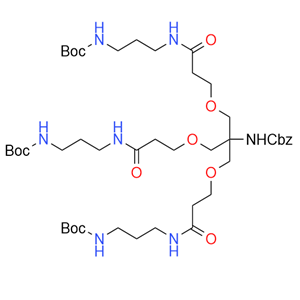 3,3'-[[2-(CBZ-氨基)-2-[[3-[[3-(BOC-氨基)丙基]氨基]-3-氧代丙氧基]甲基]丙烷-1,3-二基]雙(氧基)]雙[N-[3-(BOC-氨基)丙基]丙酰胺]