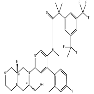 依林奈坦；2-(3,5-双(三氟甲基)苯基)-N-(4-(4-氟-2-甲基苯基)-6-((7S,9aS)-7-(羟甲基)六氢吡嗪并[2,1-c][1,4]恶嗪-8(1H)-基)吡啶-3-基)-N,2-二甲基丙酰胺