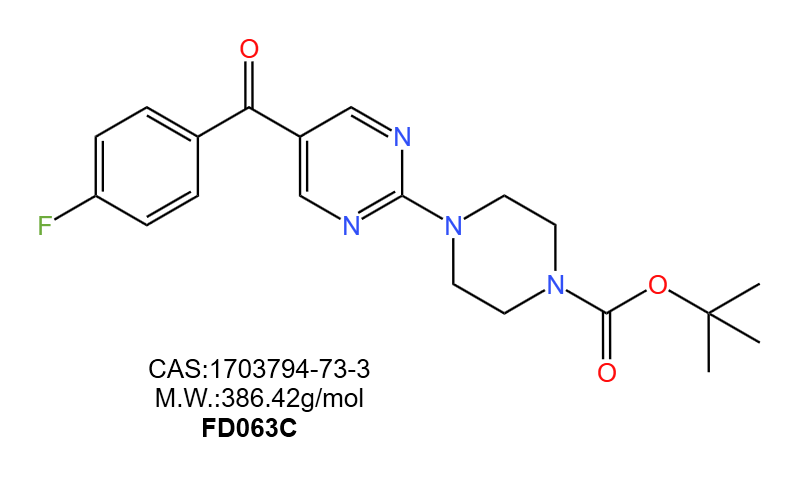 4-(5-(4-氟苯甲酰基)嘧啶-2-基)哌嗪-1-羧酸叔丁酯,tert-Butyl 4-(5-(4-fluorobenzoyl)pyrimidin-2-yl)piperazine-1-carboxylate