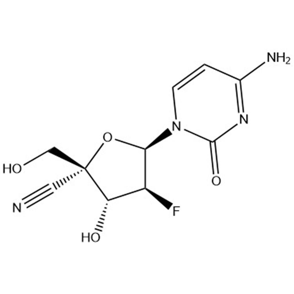 1-(4-Amino-2-oxo-1(2H)-pyrimidinyl)-1,2-dideoxy-2-fluoro-4-C-(hydroxymethyl)-α-L-xylofuranurononitrile,1-(4-Amino-2-oxo-1(2H)-pyrimidinyl)-1,2-dideoxy-2-fluoro-4-C-(hydroxymethyl)-α-L-xylofuranurononitrile