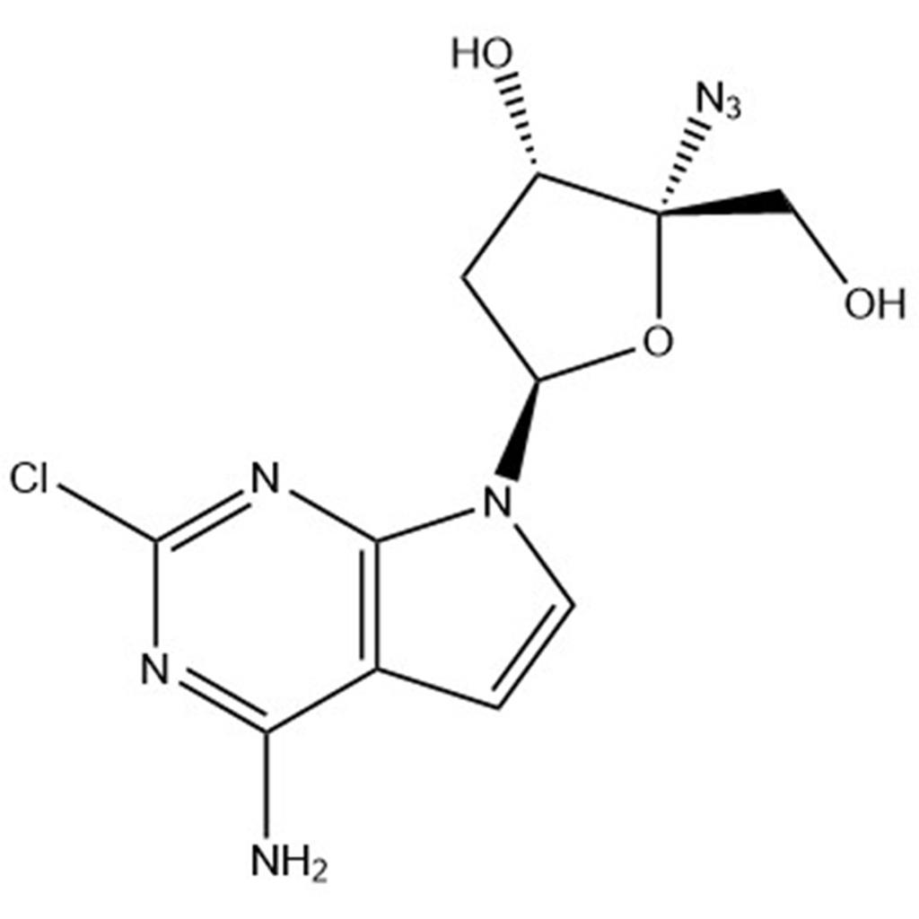 (2R,3S,5R)-5-(4-amino-2-chloro-7H-pyrrolo[2,3-d]pyrimidin-7-yl)-2-azido-2-(hydroxymethyl)tetrahydrofuran-3-ol,(2R,3S,5R)-5-(4-amino-2-chloro-7H-pyrrolo[2,3-d]pyrimidin-7-yl)-2-azido-2-(hydroxymethyl)tetrahydrofuran-3-ol