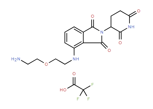 1H-Isoindole-1,3(2H)-dione, 4-[[2-(2-aminoethoxy)ethyl]amino]-2-(2,6-dioxo-3-piperidinyl)-, 2,2,2-tr,1H-Isoindole-1,3(2H)-dione, 4-[[2-(2-aminoethoxy)ethyl]amino]-2-(2,6-dioxo-3-piperidinyl)-, 2,2,2-trifluoroacetate (1:1)