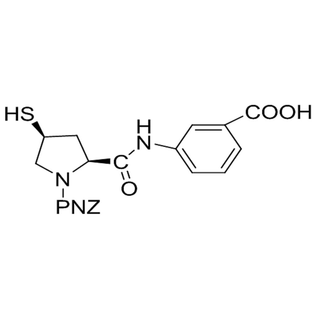 3-[[[(2S, 4S)-4-巰基-1-(4-硝基芐氧基)羰基-2-吡咯烷基]羰基]氨基苯甲酸,3-[[[(2S,4S)-4-Mercapto-1-(4-nitrobenzyloxy)carbonyl-2-pyrrolidinyl]carbonyl]amino]benzoic acid