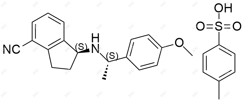 奧扎莫德雜質(zhì)36(對甲苯磺酸鹽),(S)-1-(((S)-1-(4-methoxyphenyl)ethyl)amino)-2,3-dihydro-1H-indene-4-carbonitrile 4-methylbenzenesulfonate