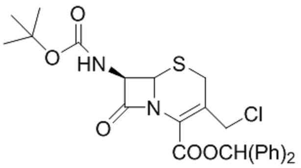 7β-叔丁氧羰基氨基-3-氯甲基-3-頭孢烯-4-羧酸二苯甲酯,Diphenylmethyl 7beta-Tert-Butoxycarbonylamino-3-Chloromethyl-3-Cephem-4-Carboxylate