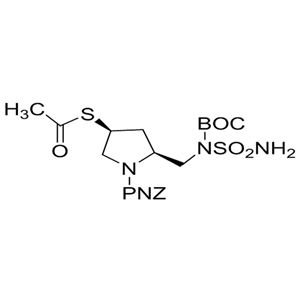 ?(2S,4S)-4-乙酰硫基-2-[[N-氨基磺?；?N-(叔丁氧羰基)氨基]甲基]吡咯烷-1-甲酸對硝基芐酯