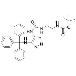 [2-[[[1-甲基-5-[(三苯甲基)氨基]-1H-吡唑-4-基]氨基甲酰基]氨基]乙基]氨基甲酸叔丁酯