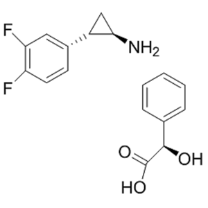 (1R,2S)-2-(3,4-二氟苯基)環(huán)丙胺 (R)-扁桃酸鹽,(1R,2S)-2-(3,4-Difluorophenyl)cyclopropanamine (2R)-Hydroxy(phenyl)ethanoate