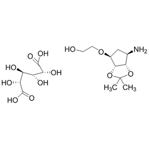 2-[[(3aR,4S,6R,6aS)-6-氨基四氫-2,2-二甲基-4H-環(huán)戊并-1,3-二惡茂-4-基]氧基]-乙醇?(2R,3R)-2,3-二羥基丁二酸鹽,2-((3aR,4S,6R,6aS)-6-amino-2,2-dimethyltetrahydro-3aH-cyclopenta[d][1,3]dioxol-4-yloxy)ethanol L-tataric acid