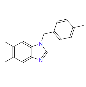 5,6-二甲基-1-[(4-甲基苯基)甲基]-1H-1,3-苯并二唑,5,6-dimethyl-1-(4-methylbenzyl)-1H-benzimidazole