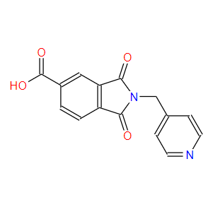 1H-Isoindole-5-carboxylic acid, 2,3-dihydro-1,3-dioxo-2-(4-pyridinylmethyl)-,1H-Isoindole-5-carboxylic acid, 2,3-dihydro-1,3-dioxo-2-(4-pyridinylmethyl)-