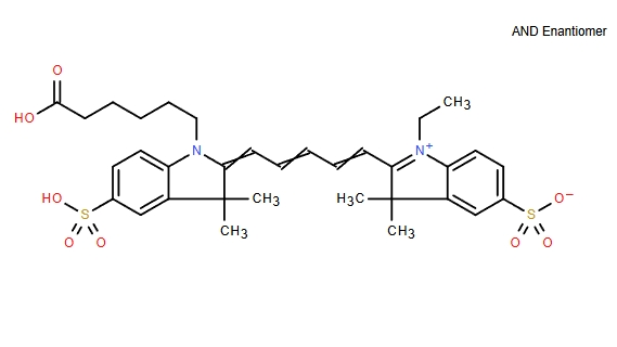 2-[5-[1-(5-羧基戊基)-1,3-二氫-3,3-二甲基-5-磺基-2H-吲哚-2-亞基]-1,3-戊二烯基]-1-乙基-3,3-二甲基-5-磺基-3H-吲哚內(nèi)鹽,Cy5