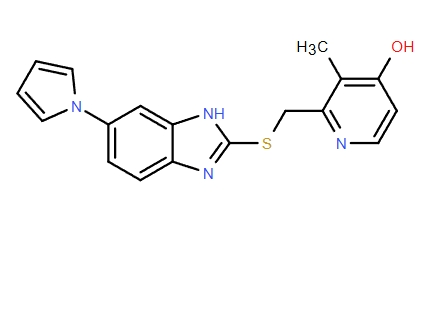 艾普拉唑雜質(zhì)5,4-Pyridinol, 3-methyl-2-[[[6-(1H-pyrrol-1-yl)-1H-benzimidazol-2-yl]thio]methyl]-