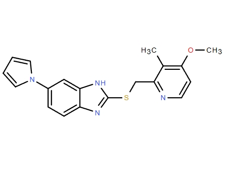 2-[[(4-甲氧基-3-甲基-2-吡啶基)甲基]硫基]-6-(1H-吡咯-1-基)-1H-苯并咪唑,2-[[(4-Methoxy-3-methyl-2-pyridinyl)methyl]thio]-6-(1H-pyrrol-1-yl)-1H-benzimidazole