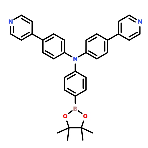 4-(pyridin-4-yl)-N-(4-(pyridin-4-yl)phenyl)-N-(4-(4,4,5,5-tetramethyl-1,3,2-dioxaborolan-2-yl)phenyl)aniline,4-(pyridin-4-yl)-N-(4-(pyridin-4-yl)phenyl)-N-(4-(4,4,5,5-tetramethyl-1,3,2-dioxaborolan-2-yl)phenyl)aniline