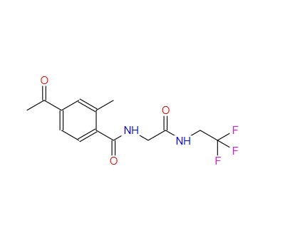 4-乙?；?2-甲基-N-(2-氧代-2-((2,2,2-三氟乙基)氨基)乙基)苯甲酰胺,Benzamide, 4-acetyl-2-methyl-N-[2-oxo-2-[(2,2,2-trifluoroethyl)amino]ethyl]-