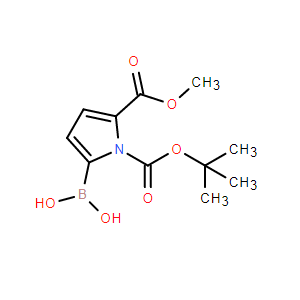 1-boc-5-(甲氧基羰基)吡咯-2-硼酸,(1-(tert-Butoxycarbonyl)-5-(methoxycarbonyl)-1H-pyrrol-2-yl)boronic acid