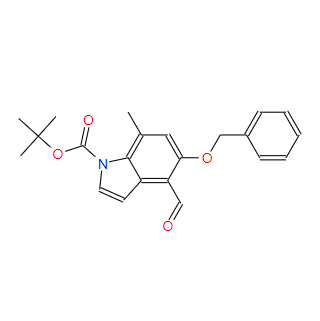 1H-Indole-1-carboxylic acid, 4-formyl-7-methyl-5-(phenylmethoxy)-, 1,1-dimethylethyl ester,1H-Indole-1-carboxylic acid, 4-formyl-7-methyl-5-(phenylmethoxy)-, 1,1-dimethylethyl ester