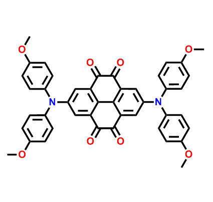 2,7-bis(bis(4-methoxyphenyl)amino)pyrene-4,5,9,10-tetraone,2,7-bis(bis(4-methoxyphenyl)amino)pyrene-4,5,9,10-tetraone