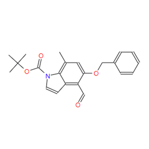 1H-Indole-1-carboxylic acid, 4-formyl-7-methyl-5-(phenylmethoxy)-, 1,1-dimethylethyl ester