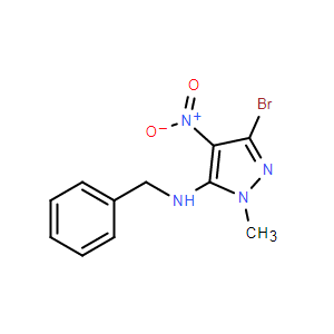 N-芐基-3-溴-1-甲基-4-硝基-1H-吡唑-5-胺,N-Benzyl-3-bromo-1-methyl-4-nitro-1H-pyrazol-5-amine