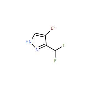 4-溴-5-(二氟甲基)-1H-吡唑,4-Bromo-5-(difluoromethyl)-1H-pyrazole