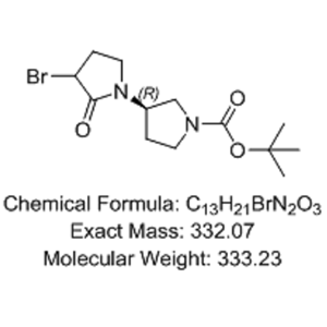 (3'R)-叔丁基-3-溴-2-氧代-1,3'-二吡咯烷-1'-羧酸鹽