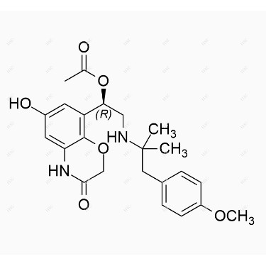 奧達特羅雜質46,(R)-1-(6-hydroxy-3-oxo-3,4-dihydro-2H-benzo[b][1,4]oxazin-8-yl)-2-((1-(4-methoxyphenyl)-2-methylpropan-2-yl)amino)ethyl acetate