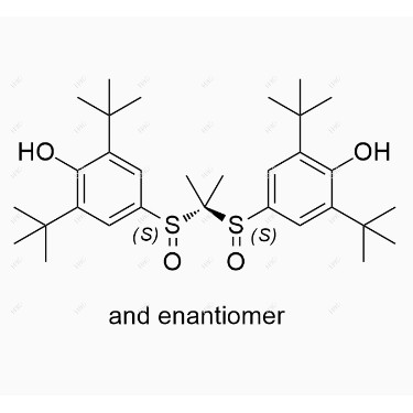 (S,S)普羅布考雜質(zhì)17,(+/-)-4,4'-((S,S)-propane-2,2-diyldisulfinyl)bis((+/-)-2,6-di-tert-butylphenol)