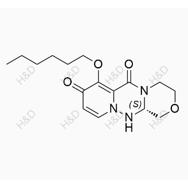 巴洛沙韋雜質(zhì)41,(S)-7-(hexyloxy)-3,4,12,12a-tetrahydro-1H-[1,4]oxazino[3,4-c]pyrido[2,1-f][1,2,4]triazine-6,8-dione