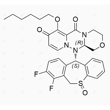 巴洛沙韋雜質(zhì)109,(12aR)-12-((11S)-7,8-difluoro-5-oxido-6,11-dihydrodibenzo[b,e]thiepin-11-yl)-7-(hexyloxy)-3,4,12,12a-tetrahydro-1H-[1,4]oxazino[3,4-c]pyrido[2,1-f][1,2,4]triazine-6,8-dione