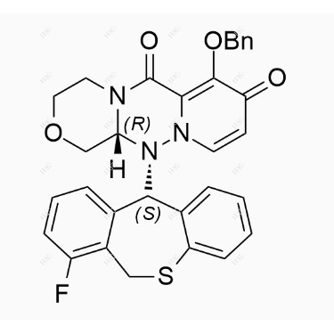 巴洛沙韋雜質(zhì)130,(R)-7-(benzyloxy)-12-((S)-7-fluoro-6,11-dihydrodibenzo[b,e]thiepin-11-yl)-3,4,12,12a-tetrahydro-1H-[1,4]oxazino[3,4-c]pyrido[2,1-f][1,2,4]triazine-6,8-dione