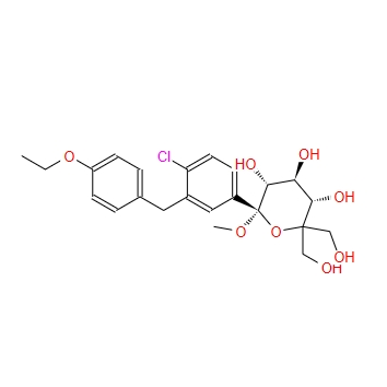 (2S,3R,4S,5S)-2-(4-氯-3-(4-乙氧芐基)苯基)-6,6-雙(羥甲基)-2-甲氧基四氫-2H-吡喃-3,4,5-三醇,(2S,3R,4S,5S)-2-(4-chloro-3-(4-ethoxybenzyl)phenyl)-6,6-bis(hydroxymethyl)-2-methoxytetrahydro-2H-pyran-3,4,5-triol