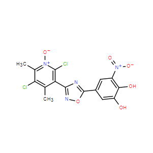 2,5-二氯-3-(5-(3,4-二羥基-5-硝基苯基)-1,2,4-惡二唑-3-基)-4,6-二甲基吡啶 1-氧化物,2,5-Dichloro-3-(5-(3,4-dihydroxy-5-nitrophenyl)-1,2,4-oxadiazol-3-yl)-4,6-dimethylpyridine 1-oxide