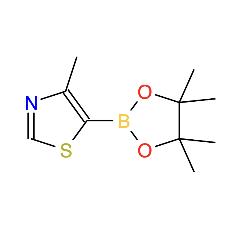 4-甲基-5-噻唑硼酸酯,4-Methyl-5-(4,4,5,5-tetramethyl-1,3,2-dioxaborolan-2-yl)thiazole