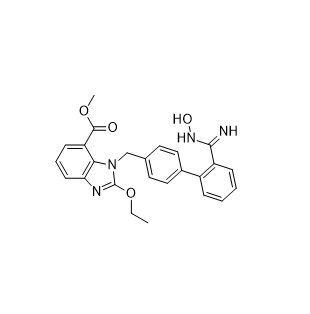 阿齊沙坦雜質(zhì)T,methyl (Z)-2-ethoxy-1-((2'-(N'-hydroxycarbamimidoyl)-[1,1'-biphenyl]-4-yl)methyl)-1H-benzo[d]imidazole-7-carboxylate