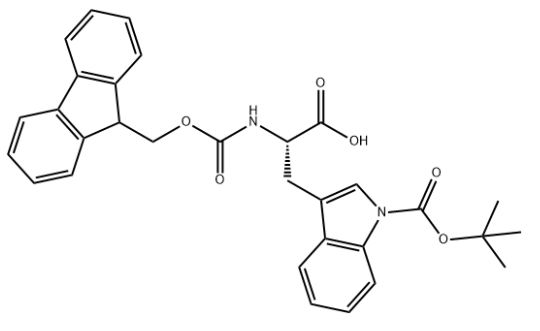 N-alpha-芴甲氧羰基-N-in-叔丁氧羰基-L-色氨酸,Fmoc-Trp(Boc)-OH