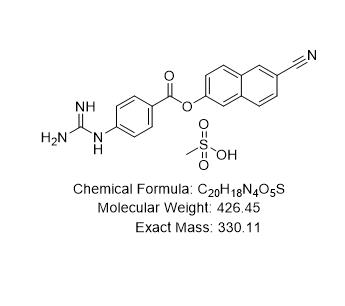 6-氰基萘-2-基-4-胍基苯甲酸酯(甲磺酸鹽),6-Cyanonaphthalene-2-yl-4-guanidine benzoate (mesylate)