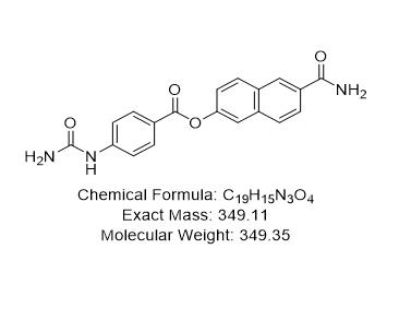 6-氨基甲?；?2-基-4-脲基苯甲酸酯,6-Carbamoylnaphthalene-2-yl-4-ureabenzoate